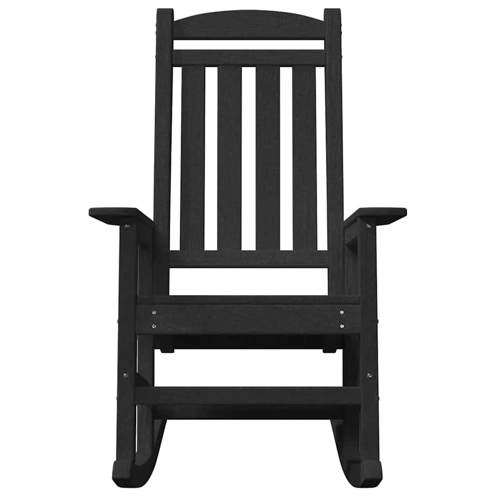 Schaukelstuhl 2 stk. Schwarz Polyethylen