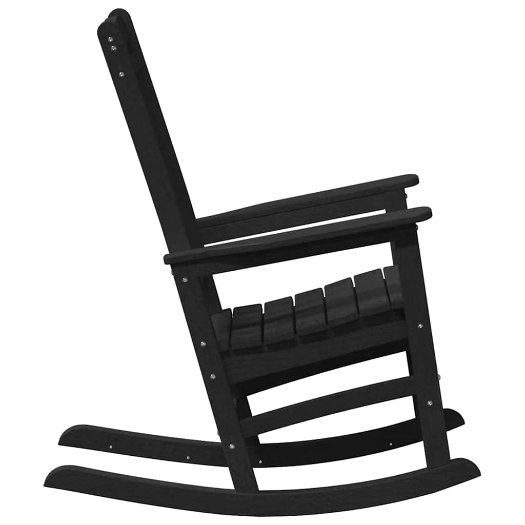 Schaukelstuhl 2 stk. Schwarz Polyethylen