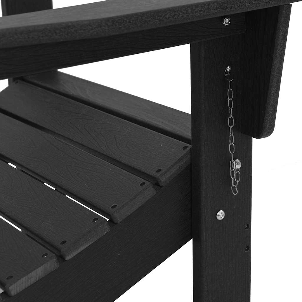 Gartenstuhl 2 stk. Schwarz Polyethylen