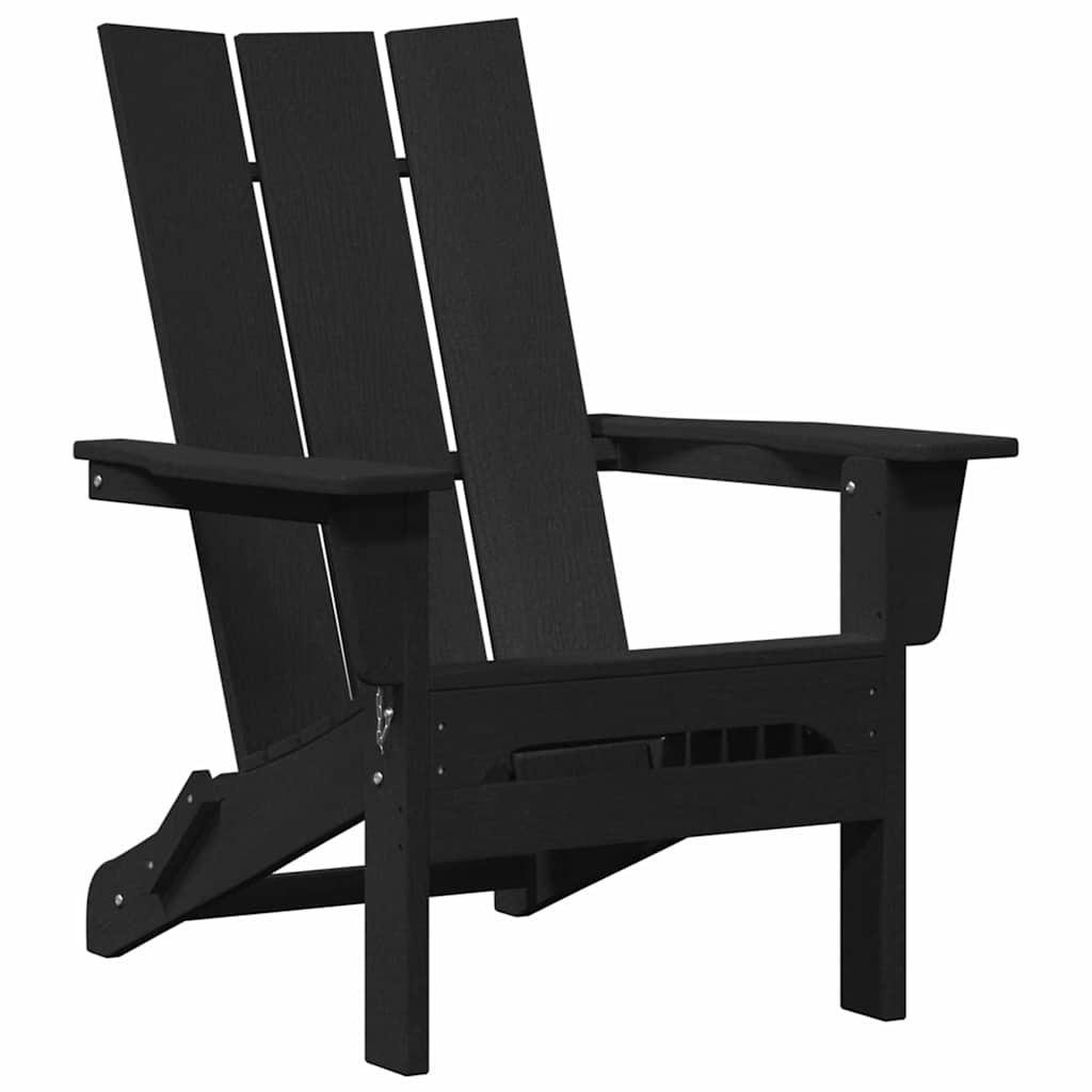 Gartenstuhl 2 stk. Schwarz Polyethylen