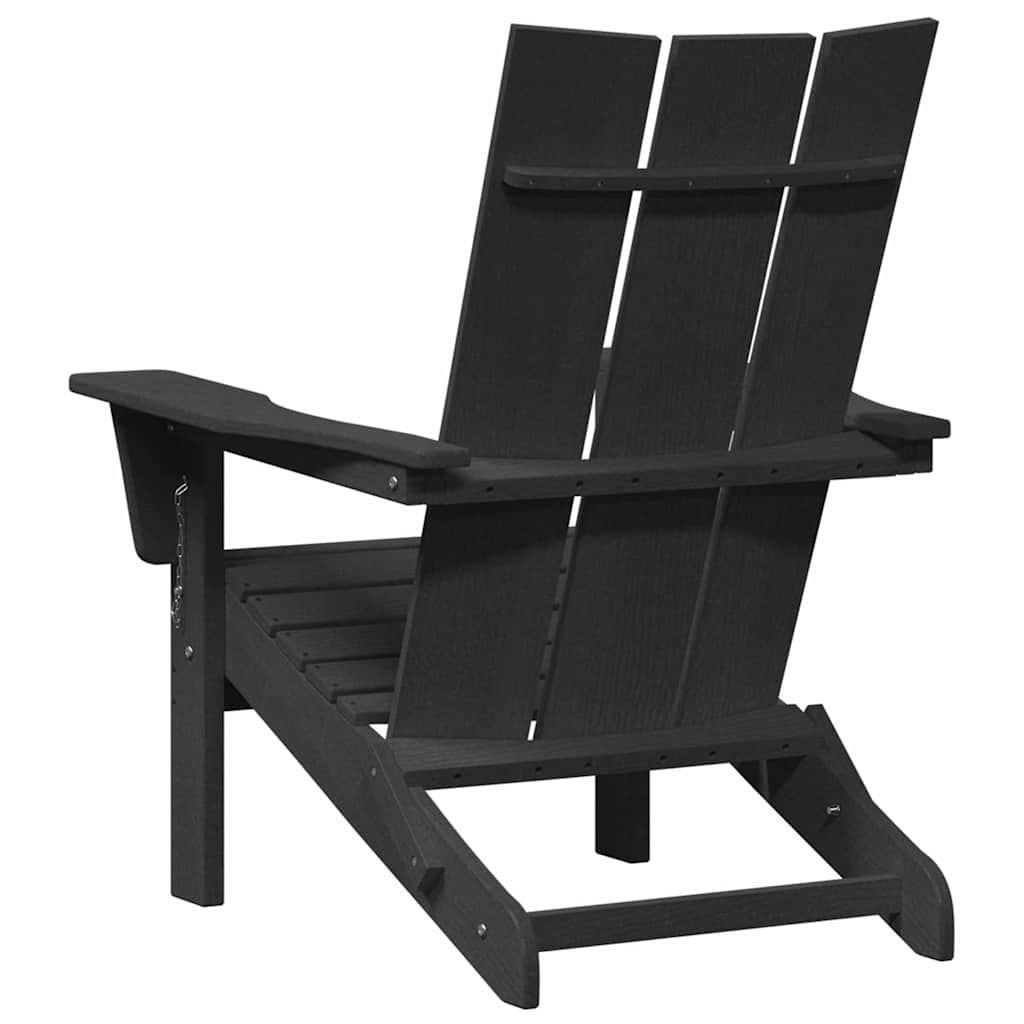 Gartenstuhl 2 stk. Schwarz Polyethylen