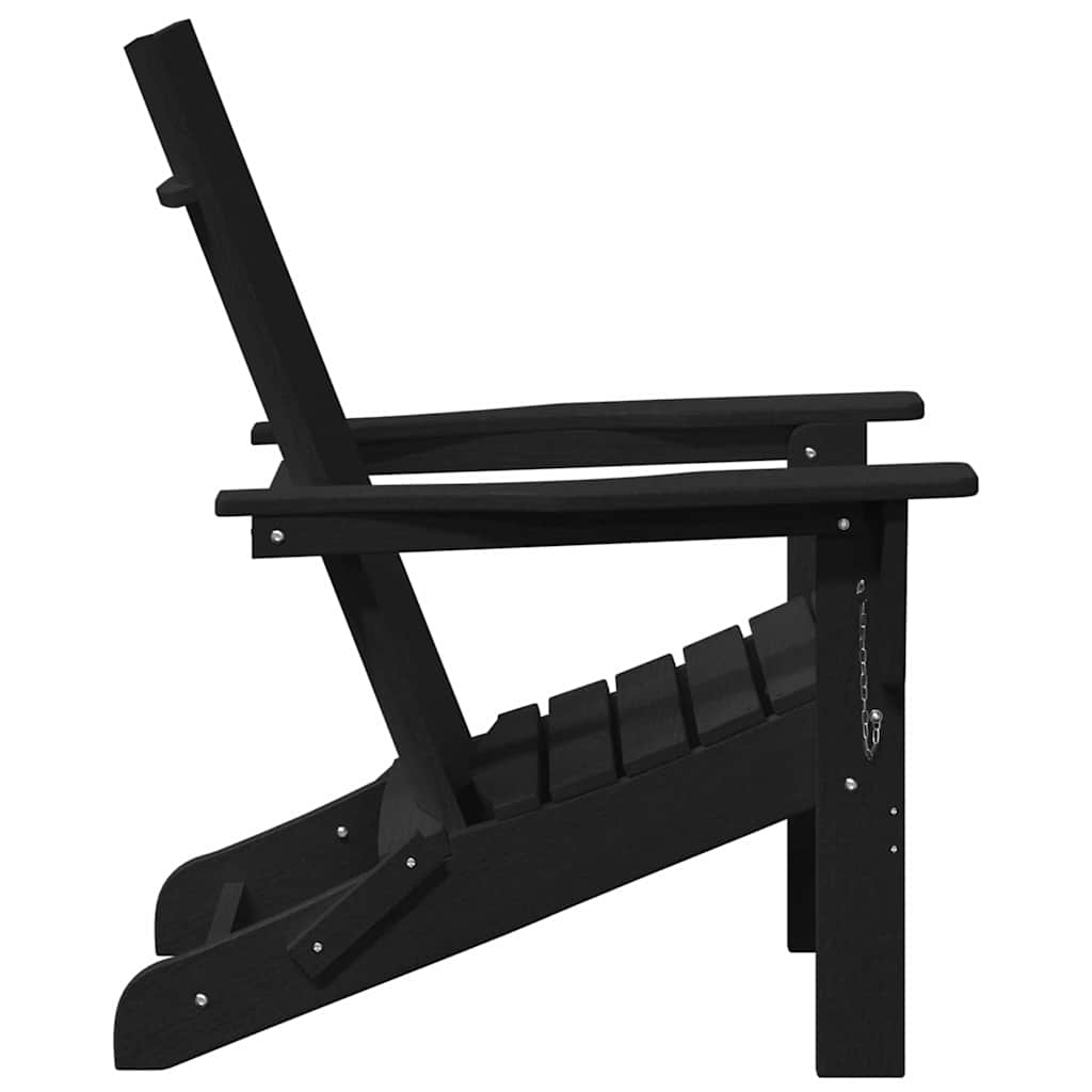 Gartenstuhl 2 stk. Schwarz Polyethylen