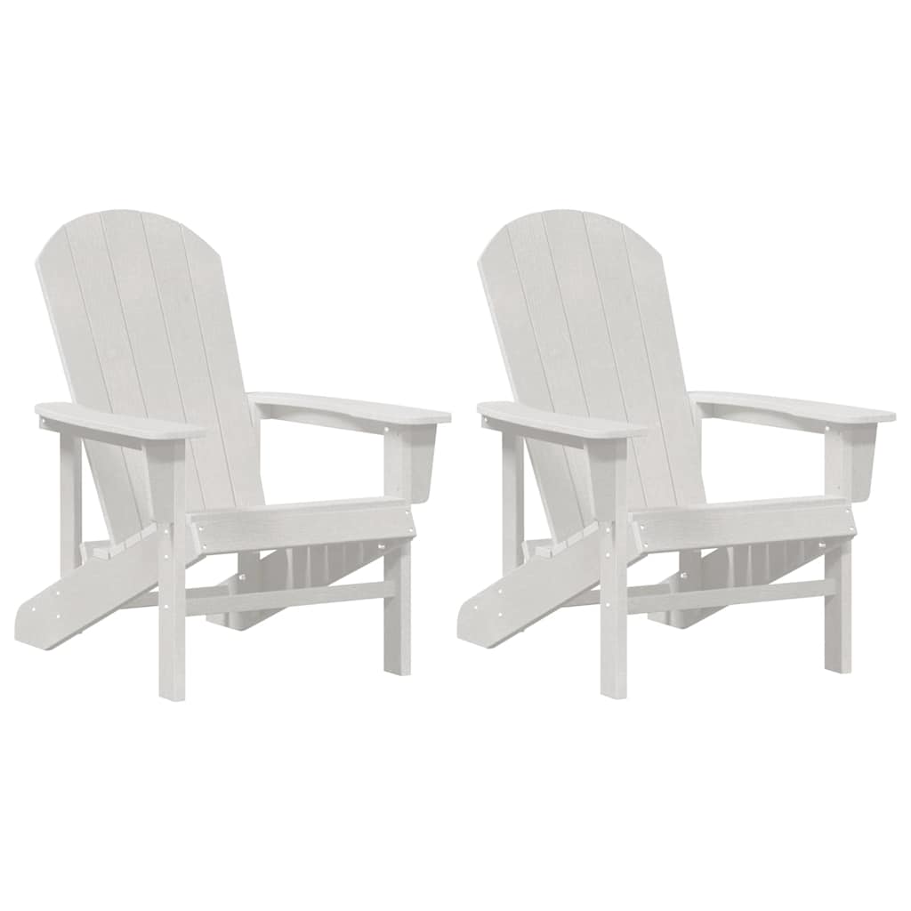 Gartenstuhl 2 stk. Weiß Polyethylen