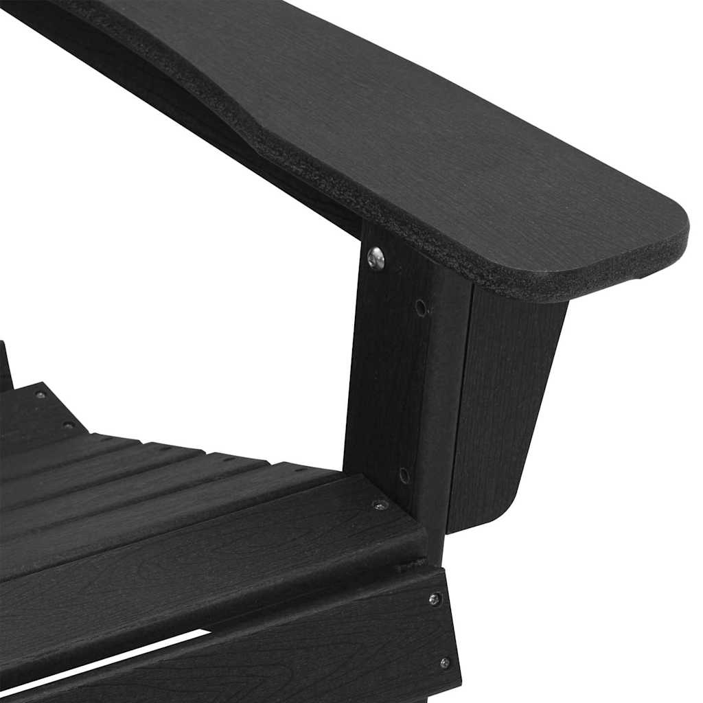 Gartenstuhl 2 stk. Schwarz Polyethylen