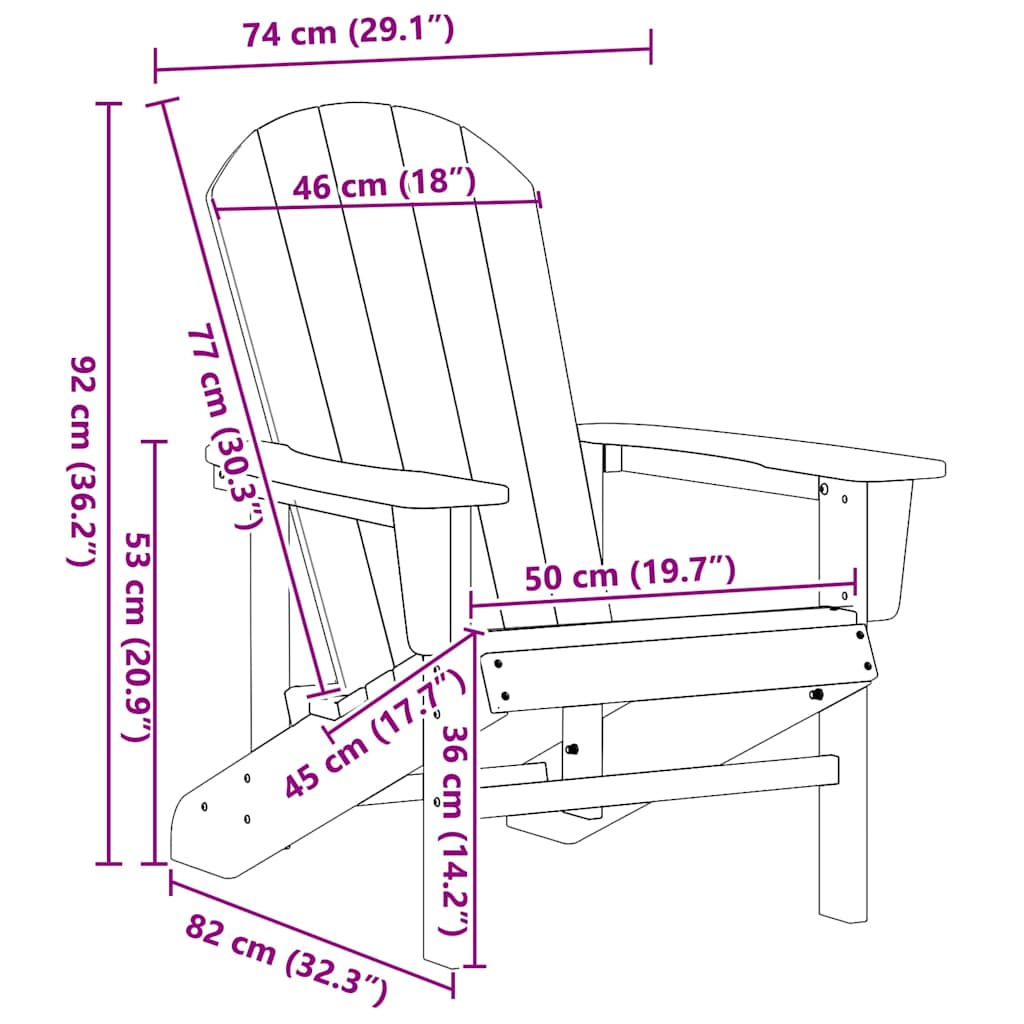 Gartenstuhl 2 stk. Schwarz Polyethylen