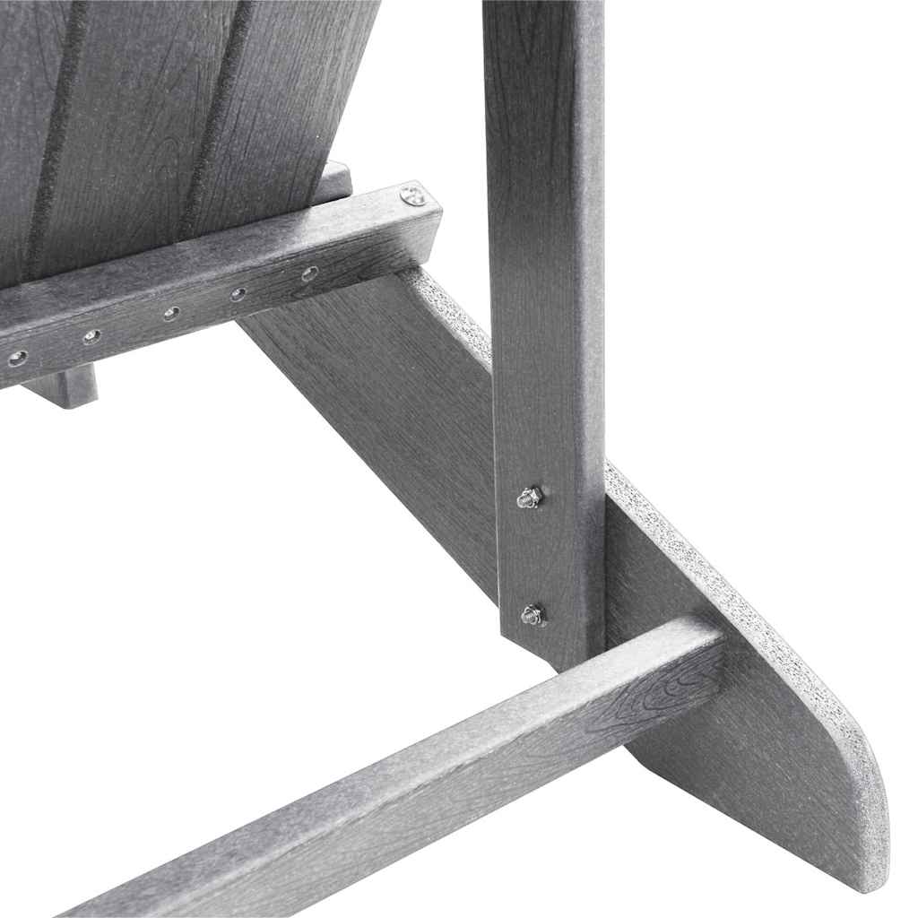 Gartenstuhl 2 stk. Hellgrau Polyethylen