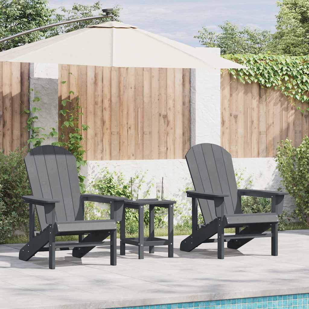 Gartenstuhl 2 stk. Hellgrau Polyethylen