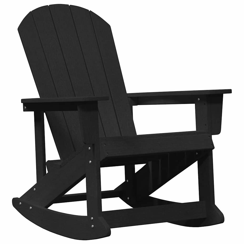 Adirondack Schaukelstühle 2 Stk. Schwarz HDPE