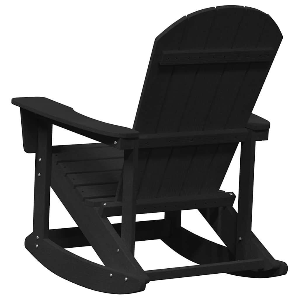Adirondack Schaukelstühle 2 Stk. Schwarz HDPE