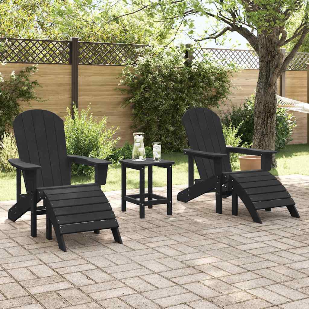 Gartenstuhl 2 pcs Schwarz 83 x 74 x 92 cm Polyethylen