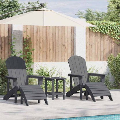 Gartenstuhl 2 stk. Hellgrau Polyethylen