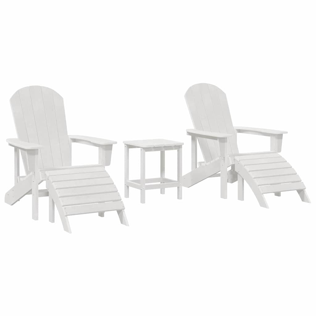 Gartenstuhl 3 Stk. Weiß Polyethylen