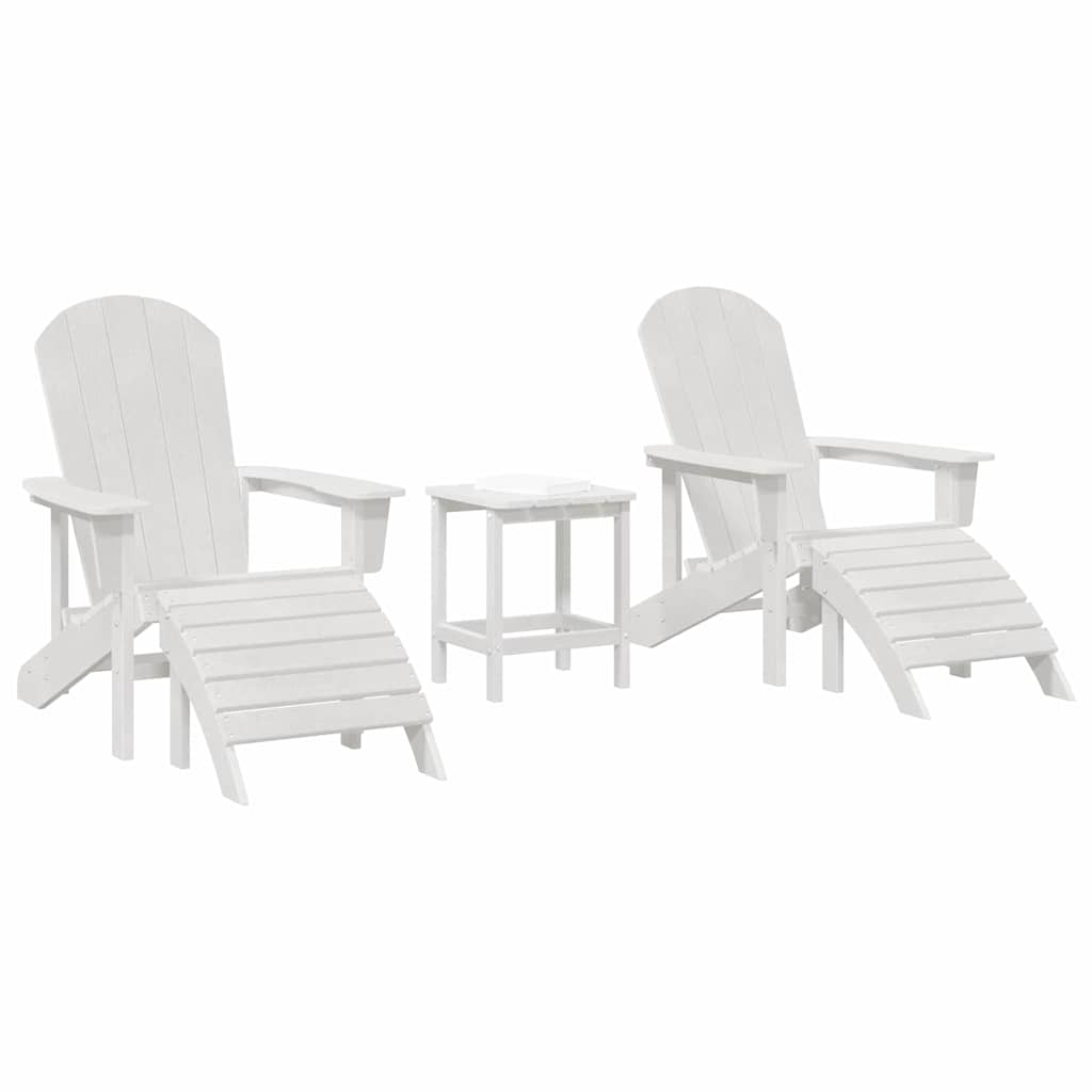 Gartenstuhl 3 Stk. Weiß Polyethylen