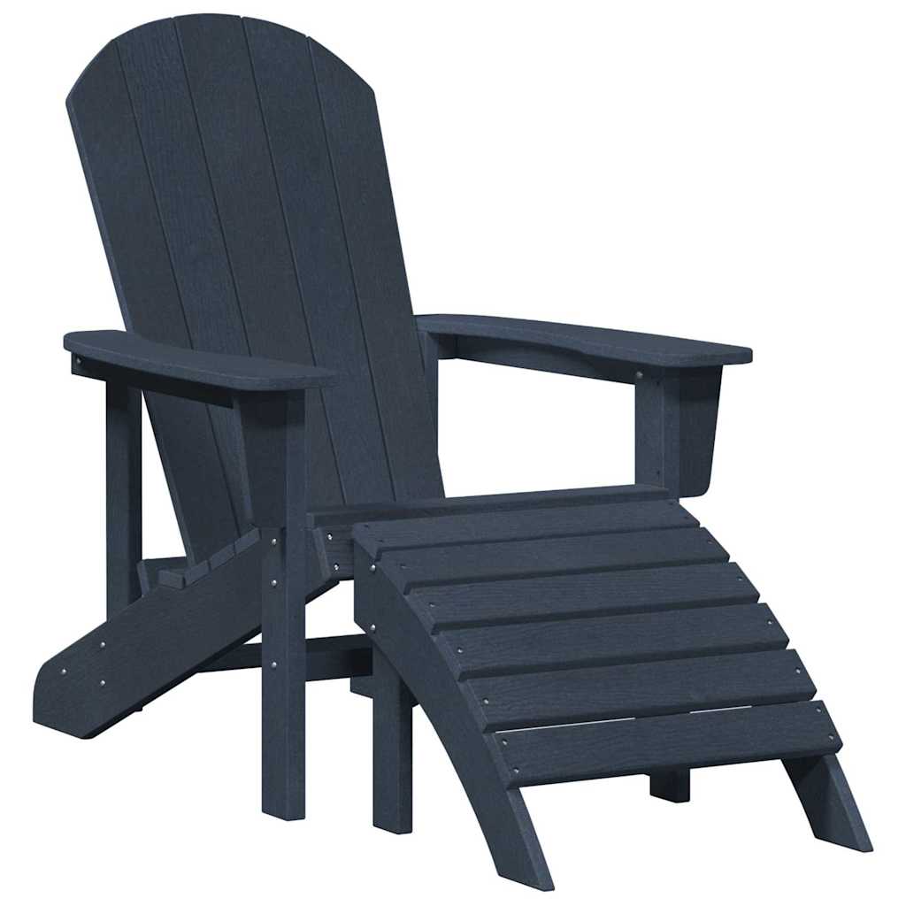 Gartenstuhl 3 stk. Marineblau Polyethylen