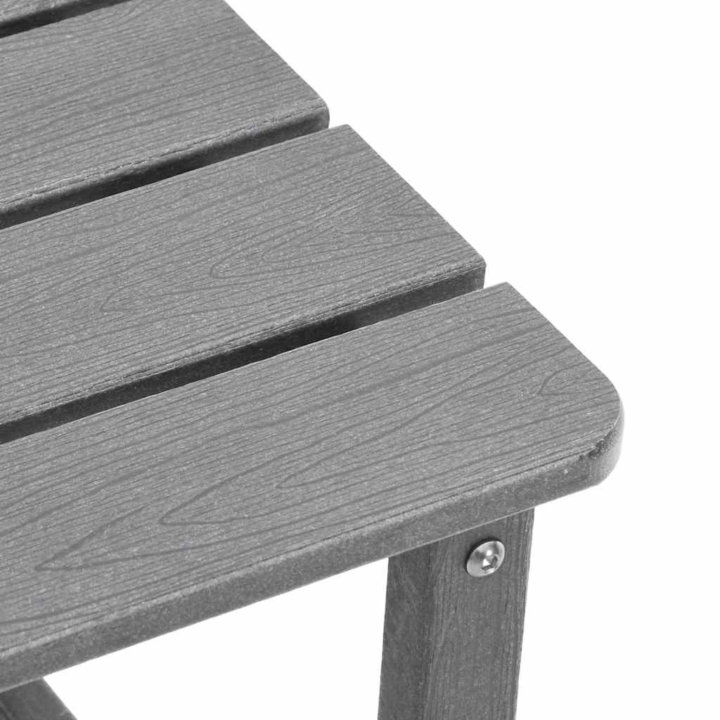 Gartenstuhl 3 Stk. Hellgrau Polyethylen