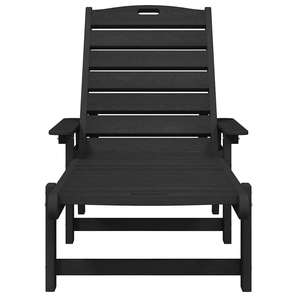 Sonnenliege 2 pcs Schwarz 195,5 x 53 x 98,5 cm Polyethylen