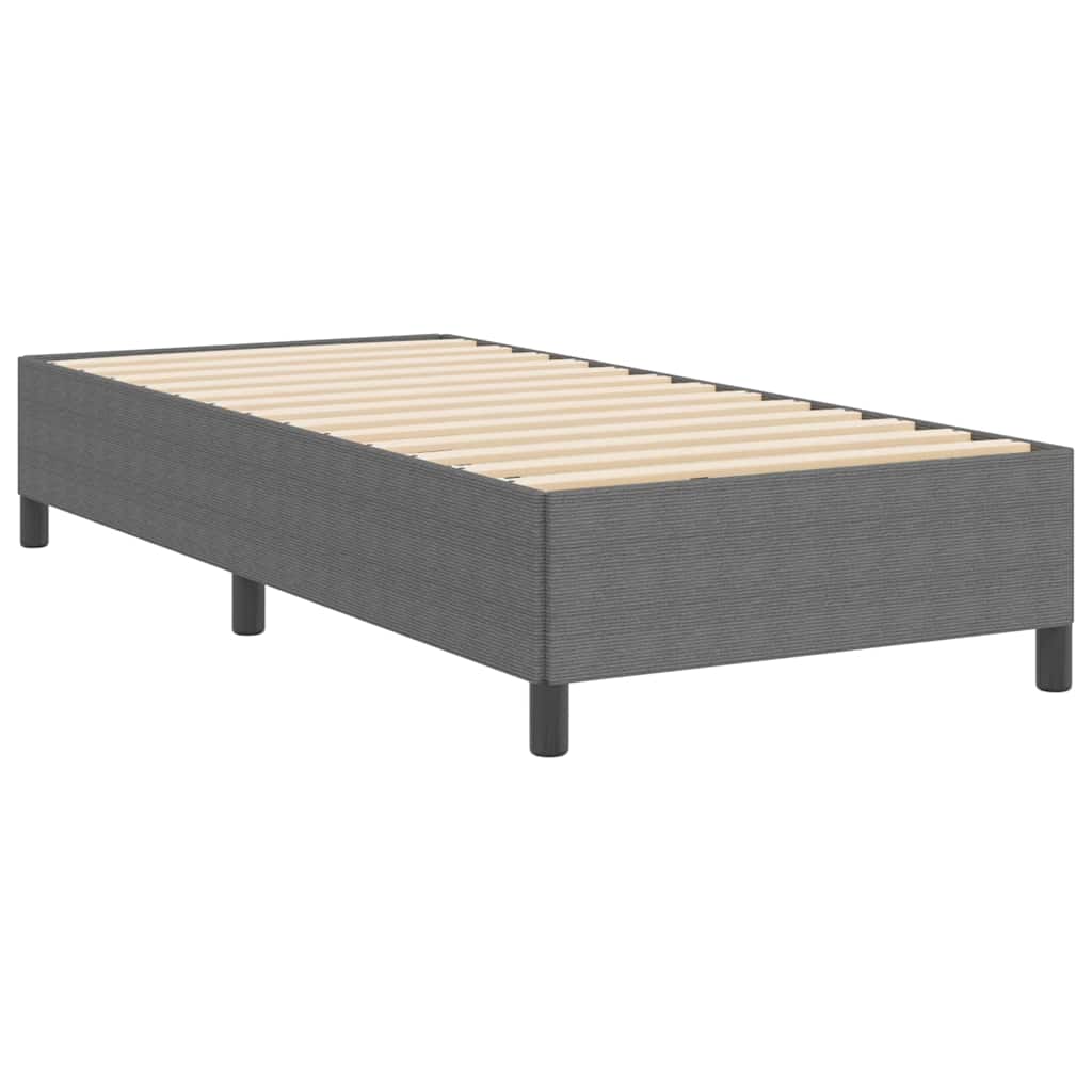 Boxspringbett Hellgrau 90 x 190 cm Cordstoff