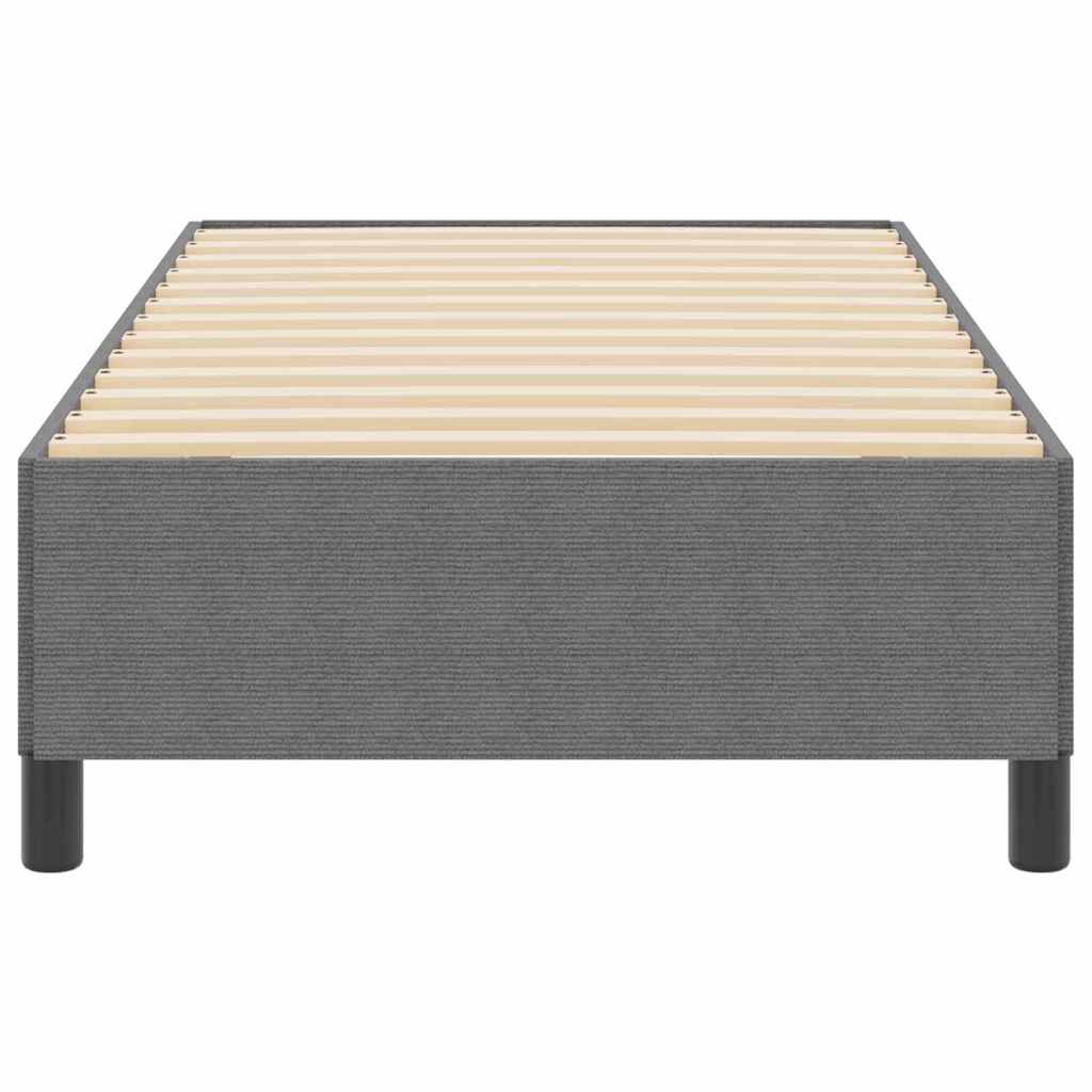 Boxspringbett Hellgrau 90 x 200 cm Cordstoff
