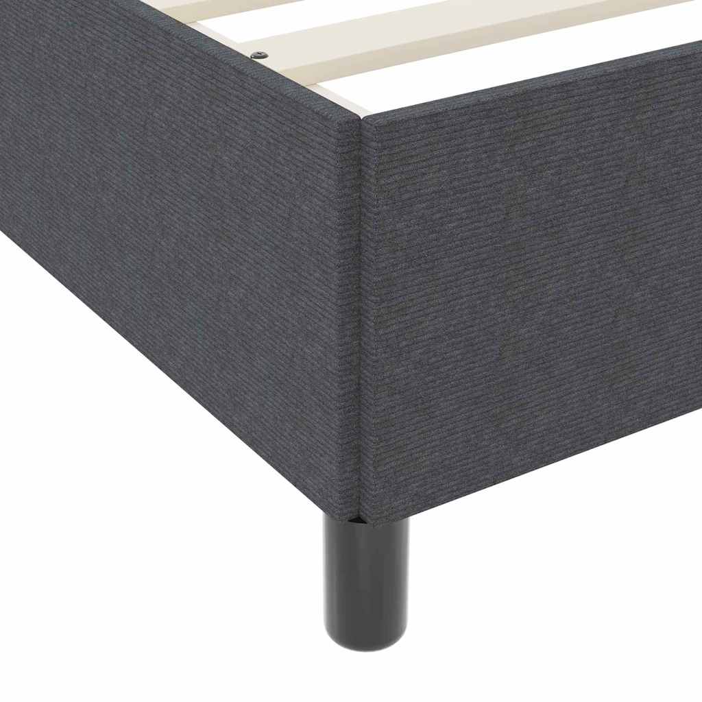 Boxspringbett Dunkelgrau 90 x 200 cm Cordstoff