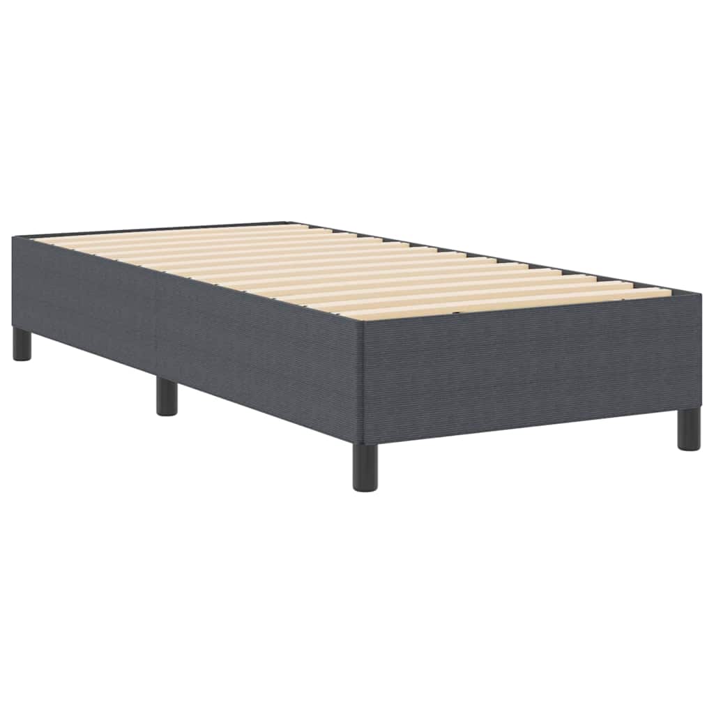 Boxspringbett Dunkelgrau 90 x 200 cm Cordstoff
