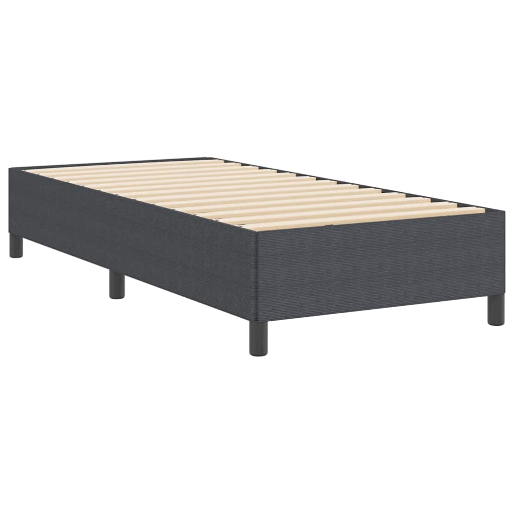 Boxspringbett Dunkelgrau 90 x 200 cm Cordstoff