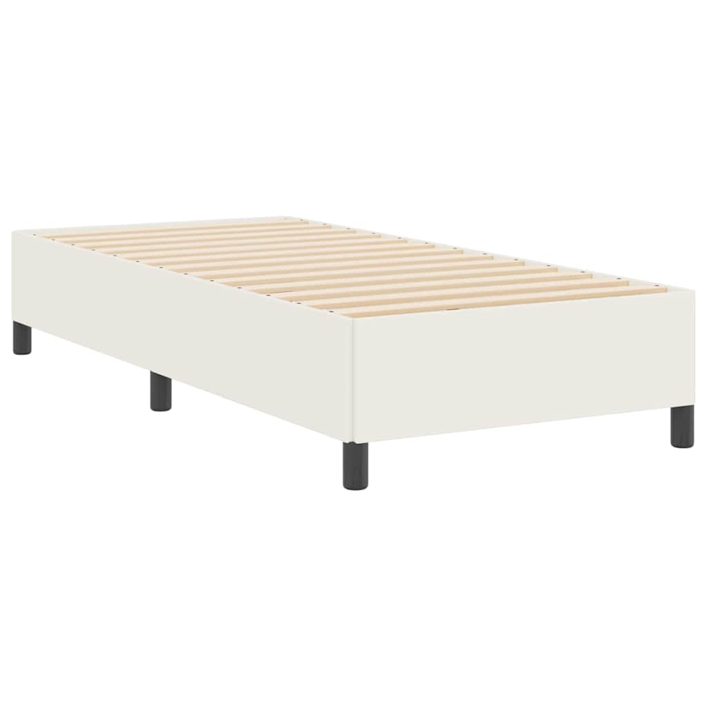 Boxspringbett Creme 90 x 200 cm Cordstoff