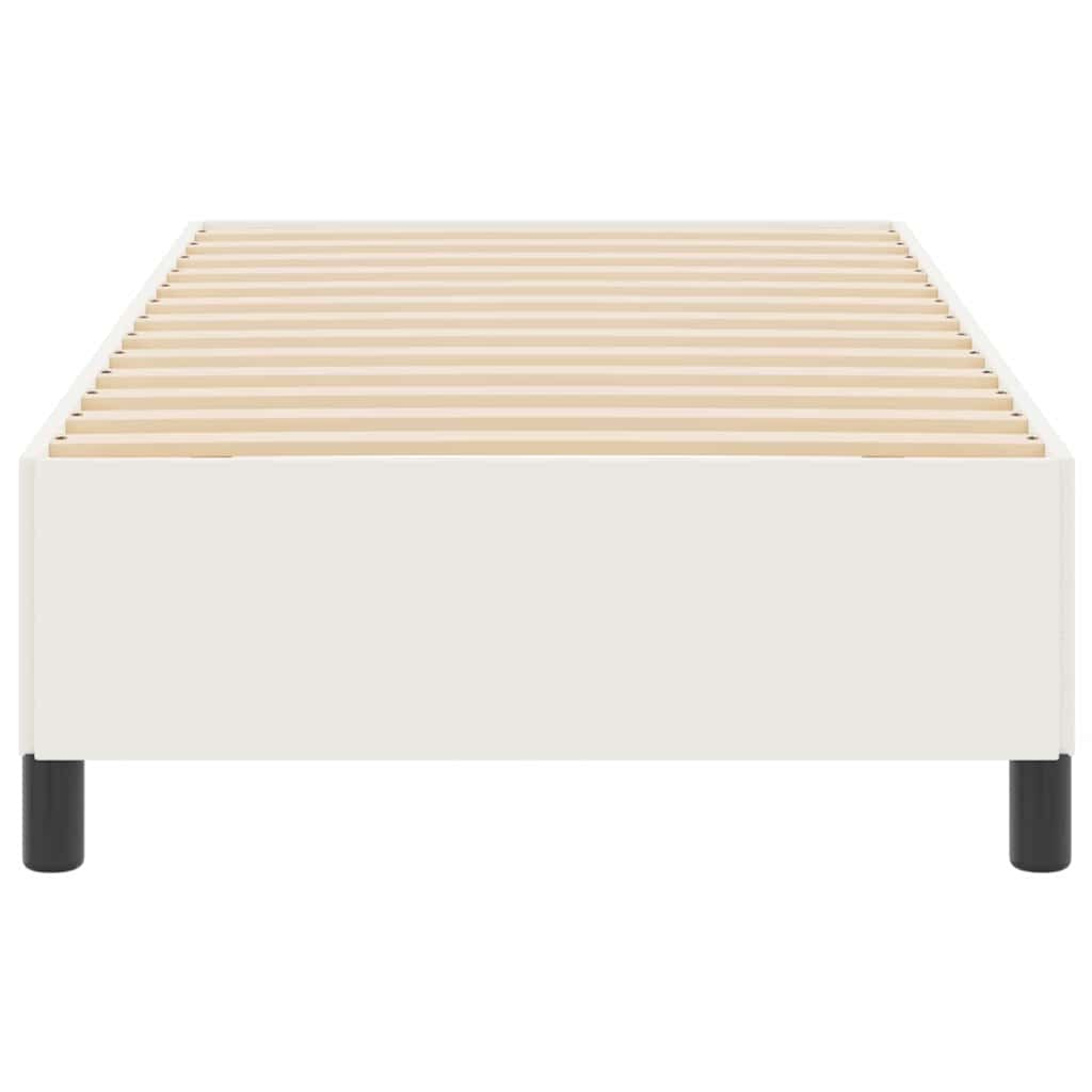 Boxspringbett Creme 90 x 200 cm Cordstoff
