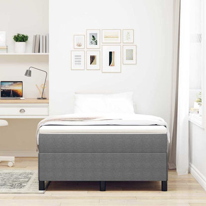 Boxspringbett Hellgrau 120 x 200 cm Cordstoff