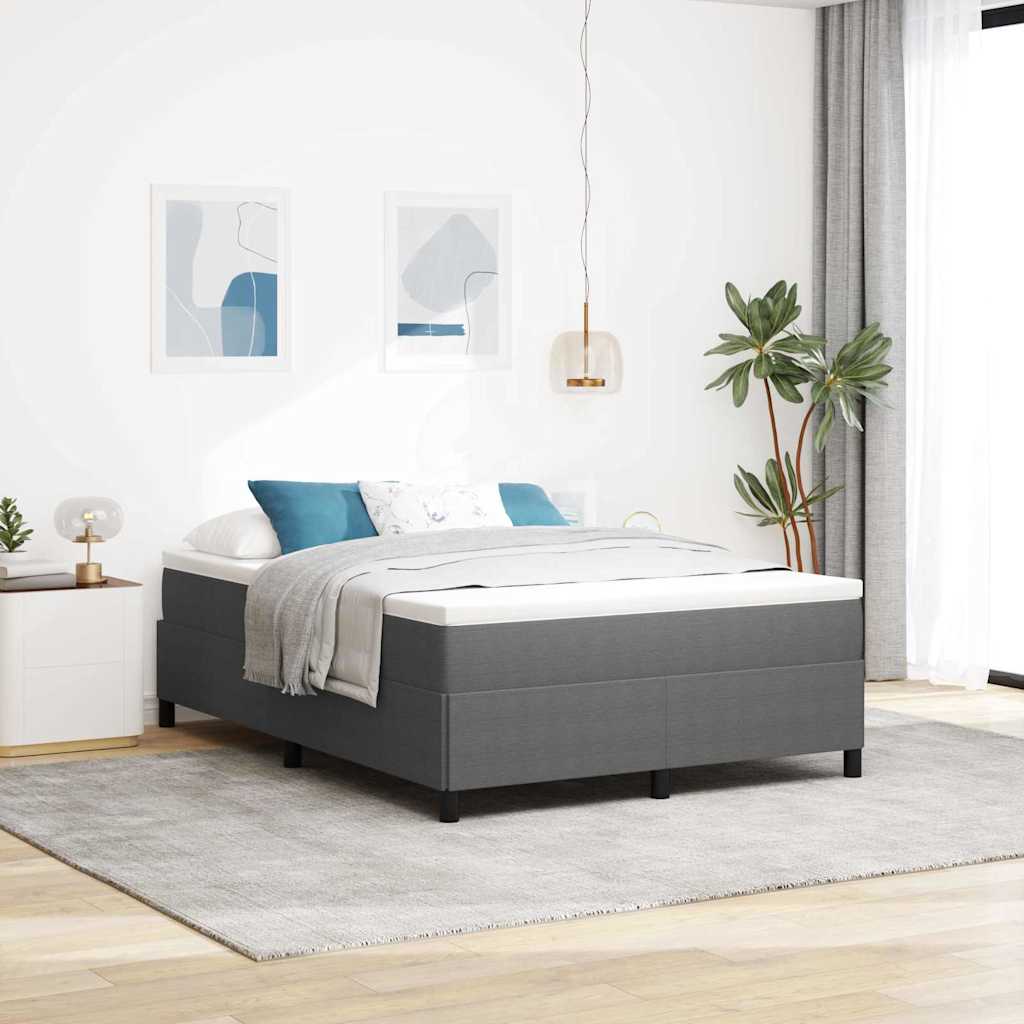 Boxspringbett Hellgrau 140 x 190 cm Cordstoff