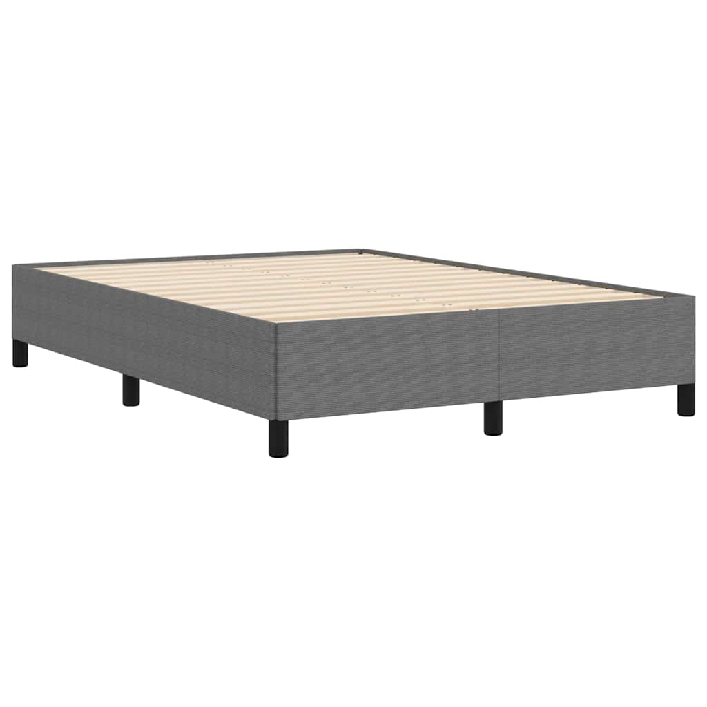 Boxspringbett Hellgrau 140 x 190 cm Cordstoff