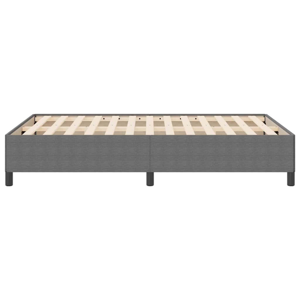 Boxspringbett Hellgrau 140 x 190 cm Cordstoff