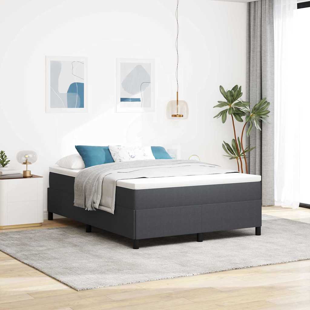 Boxspringbett Dunkelgrau 140 x 190 cm Cordstoff