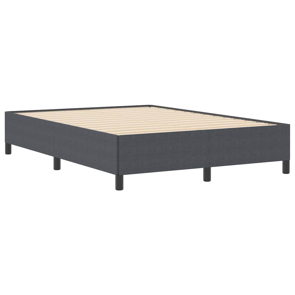 Boxspringbett Dunkelgrau 140 x 190 cm Cordstoff