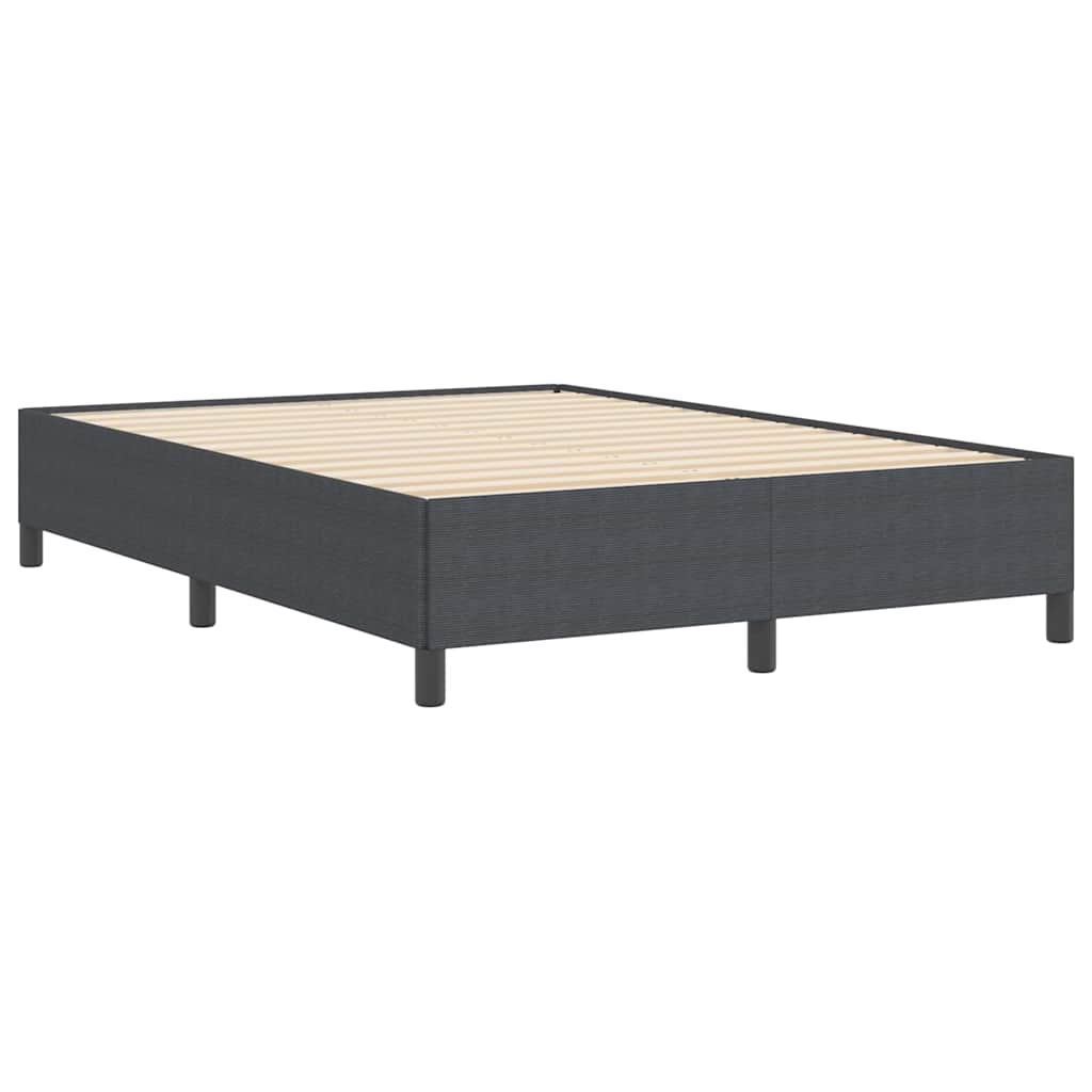 Boxspringbett Dunkelgrau 140 x 190 cm Cordstoff