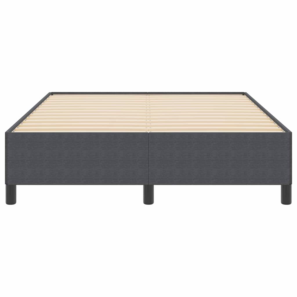 Boxspringbett Dunkelgrau 140 x 190 cm Cordstoff