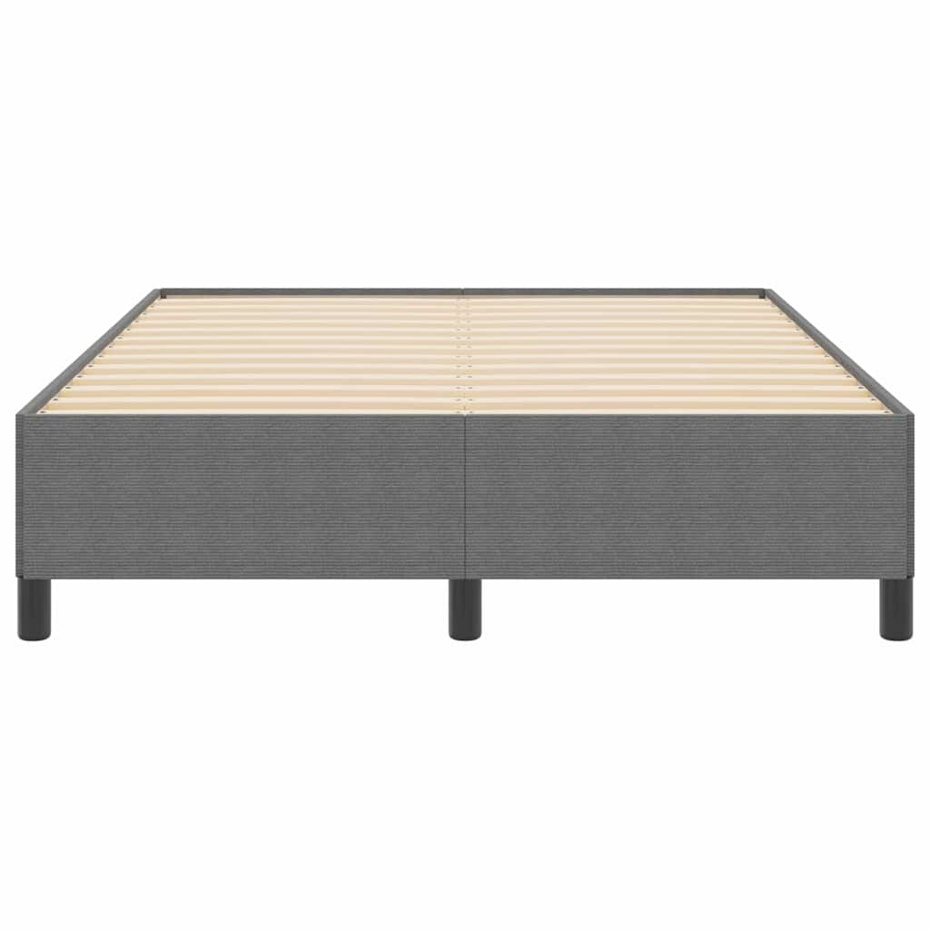 Boxspringbett Hellgrau 140 x 200 cm Cordstoff