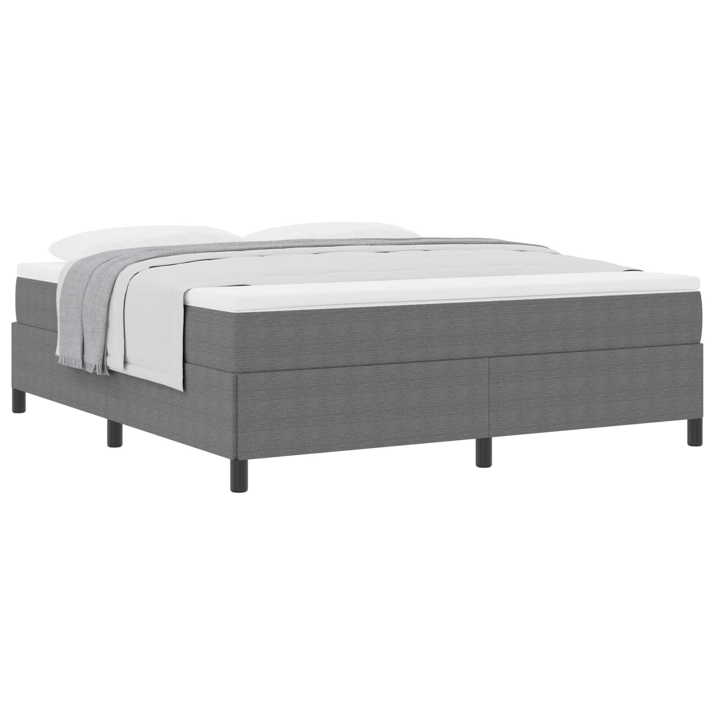 Boxspringbett Hellgrau 180 x 200 cm Cordstoff