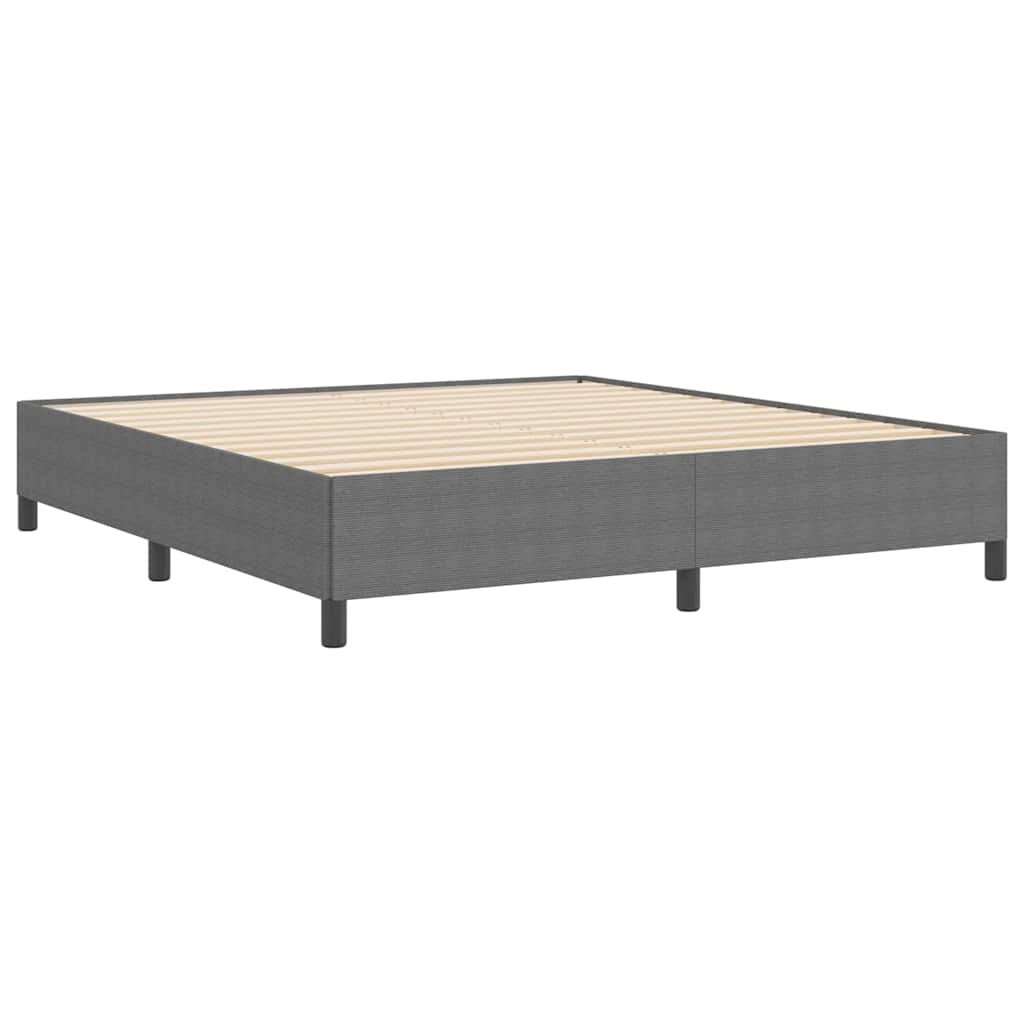 Boxspringbett Hellgrau 180 x 200 cm Cordstoff