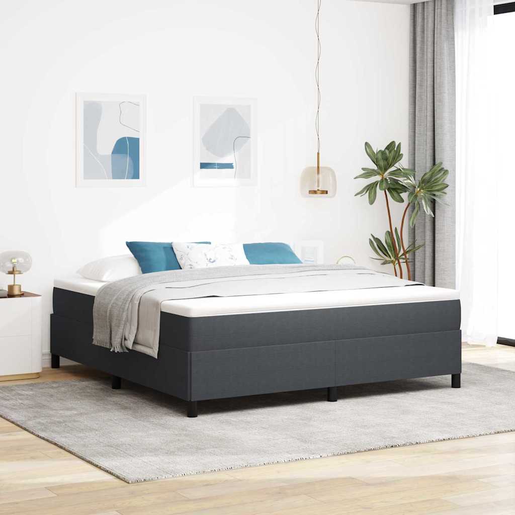 Boxspringbett Dunkelgrau 180 x 200 cm Cordstoff