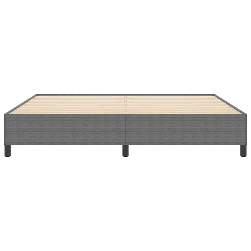 Boxspringbett Hellgrau 200 x 200 cm Cordstoff