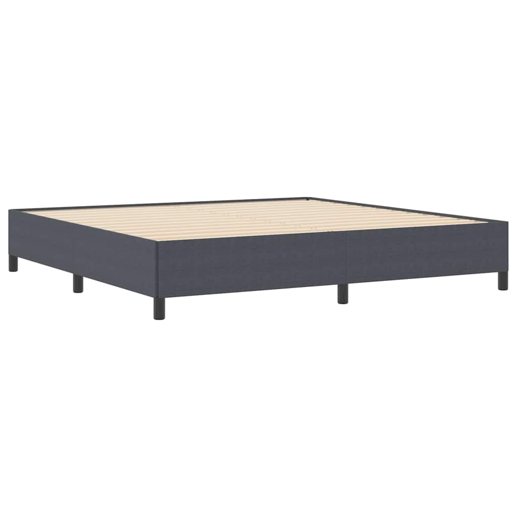 Boxspringbett Dunkelgrau 200 x 200 cm Cordstoff