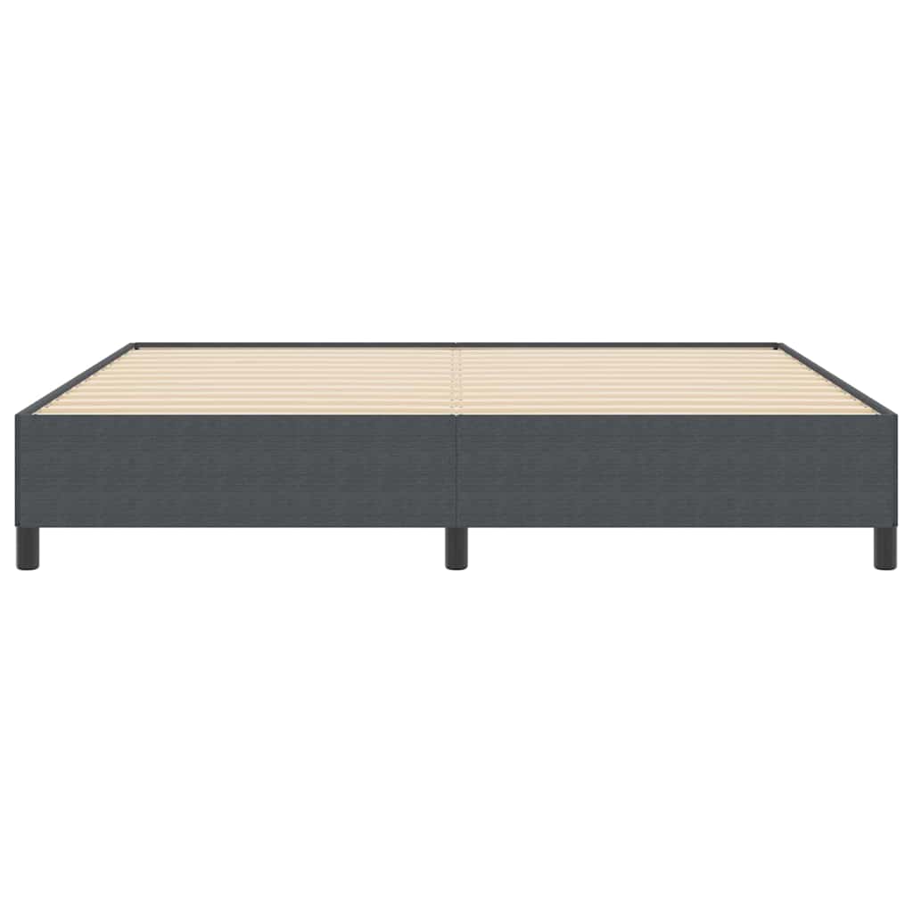 Boxspringbett Dunkelgrau 200 x 200 cm Cordstoff