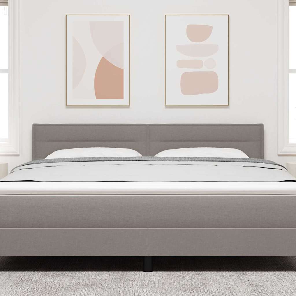 Kopfteil Taupe Stoff