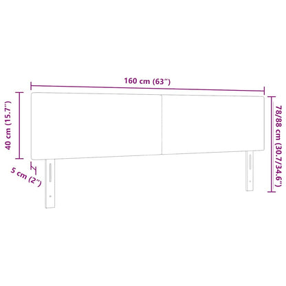 Kopfteil Hellgrau 160 cm Cordstoff