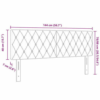 Kopfteil Dunkelgrau 144 cm Samt