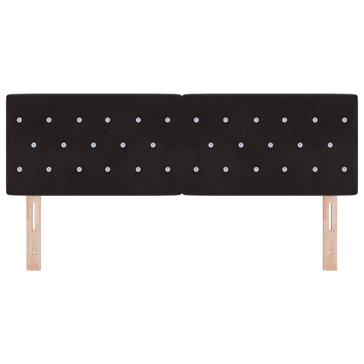 Kopfteil Schwarz 144 cm Samt
