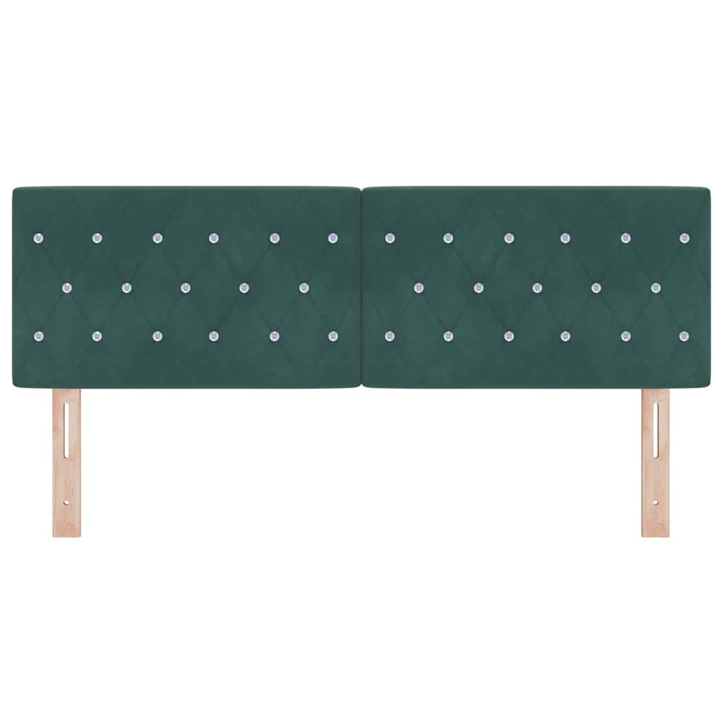 Kopfteil Dunkelgrün 144 cm Samt