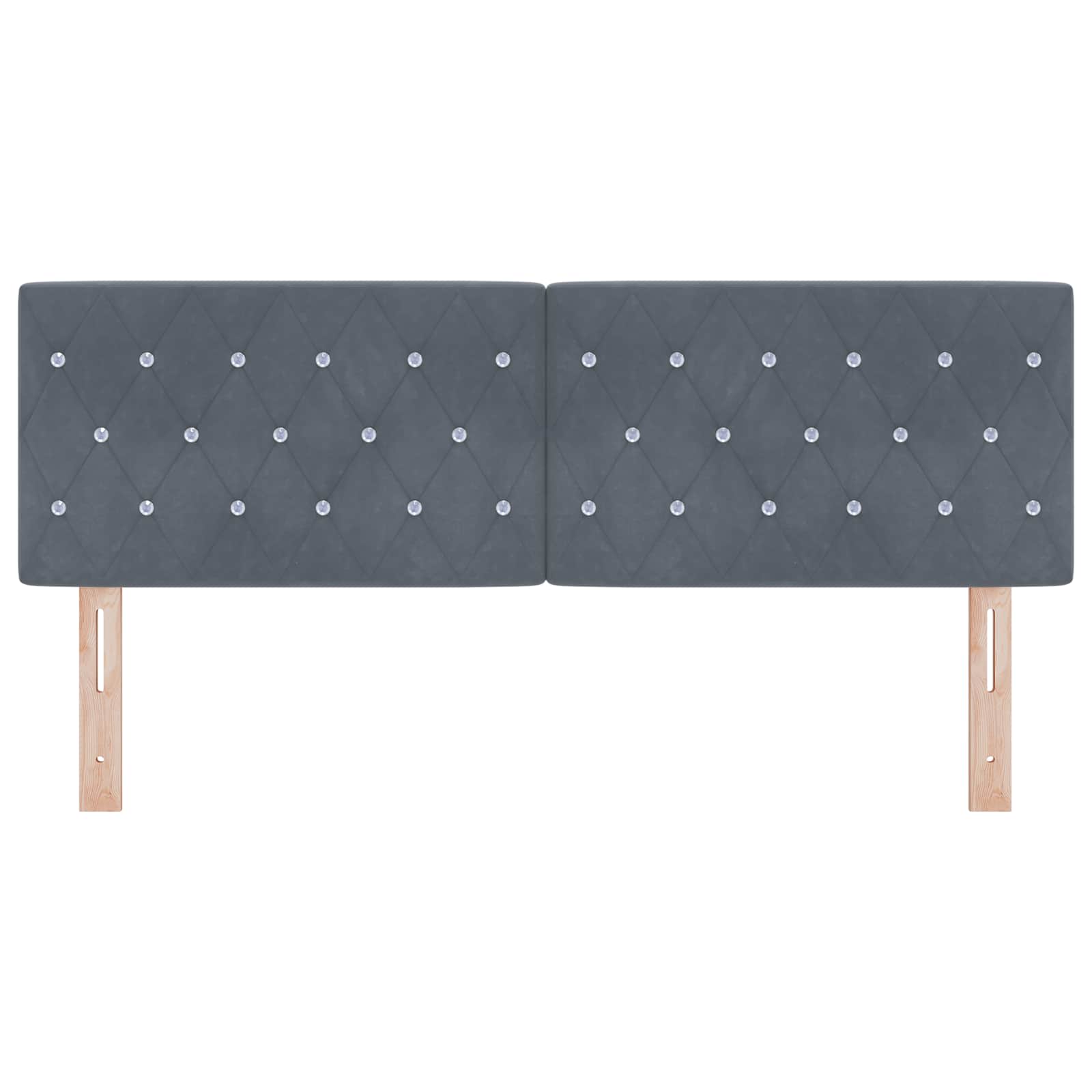 Kopfteil Dunkelgrau 160 cm Samt