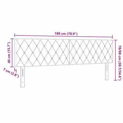 Kopfteil Hellgrau 180 cm Samt