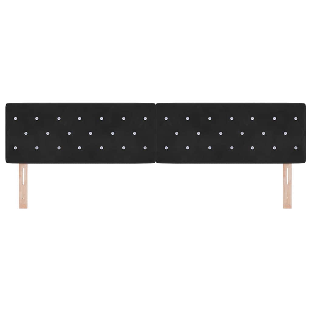 Kopfteil Schwarz 200 cm Samt